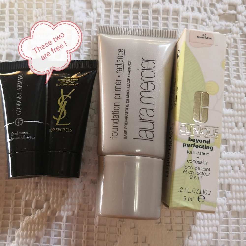laura mercier primer clinique foundation concealer